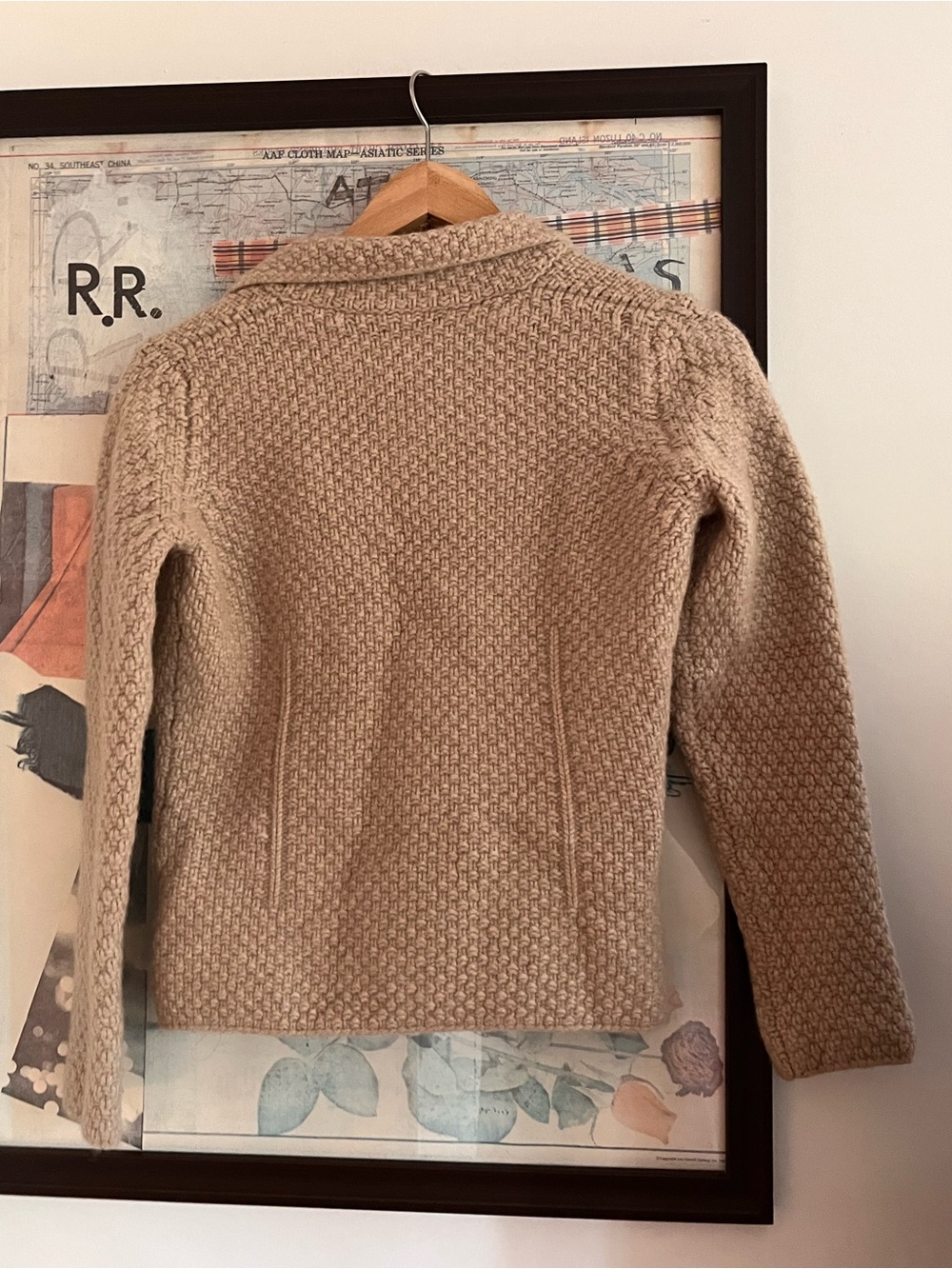 Vintage Fabiana Filippi Hand Knit Handmade Basketweave Knit Cardigan Italy M - Picture 6 of 10